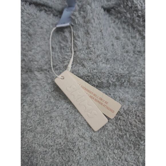 Skims Women's L/XL grey fuzzy plush sleep lounge shorts, comfy soft stretchy - Picture 3 of 8